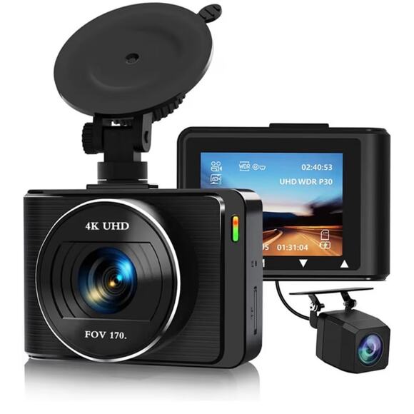 4K Car DVR WiFi Dash Cam for Cars Front Rear HD 1080P Built In wifi Gps - Picture 8 of 12
